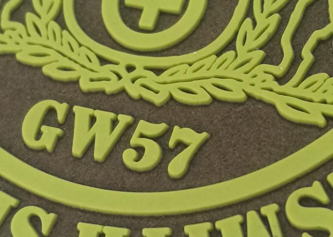 2mm Thickness Rubber Name Labels Police Pvc Patch , Custom 3d Rubber Patches