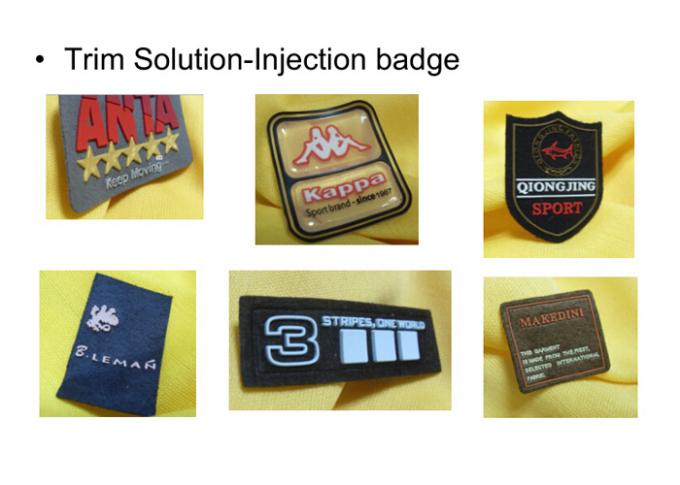 Waterproof Rubber Logo Patches Garment Logo Labels European Standard