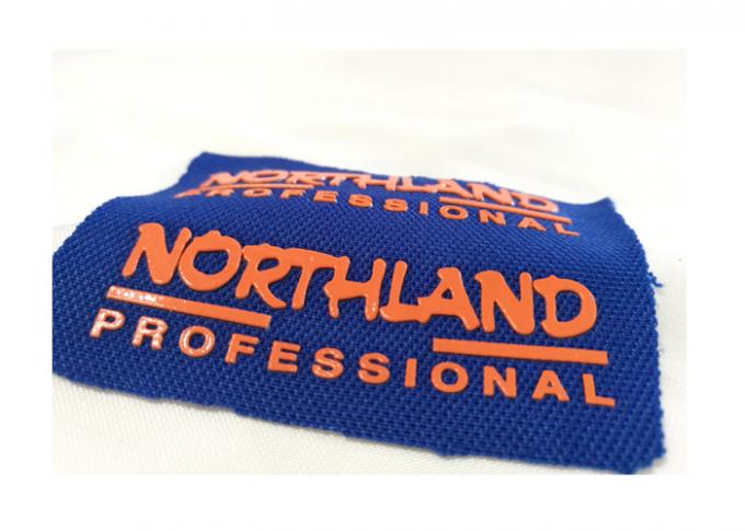 Custom Made Rubber Heat Transfer Clothing Labels Anti - Slip Function