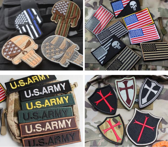 Custom Embroidered Military Patches Beret Cap Badge , Cool Military Hat