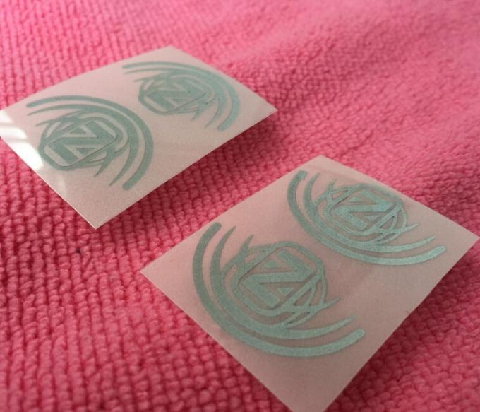 Soft 3D Reflective Silver Heat Transfer Clothing Labels For T - Shirt