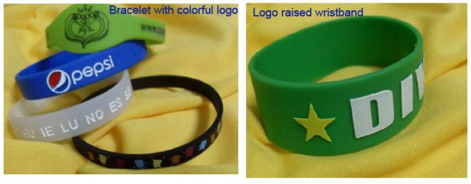 Trade Show Promotional Items Giveaways Embossed Silicone Wristband Bracelet