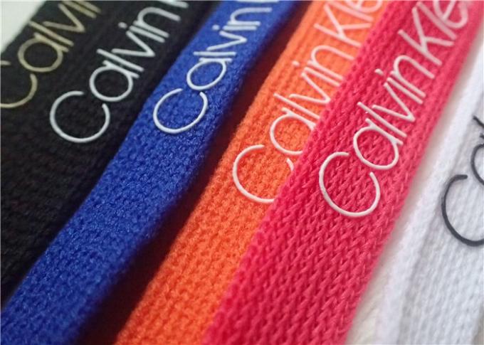 Screen Printing Drawcord Elastic Shiny Silicon Three Dimensional Brand Logo For Upper Outer Garment