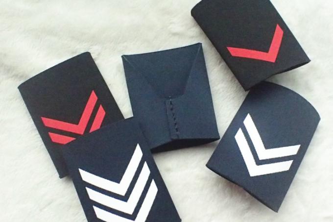 Military Epaulets Custom Screen Printing Uniform , Blue Shoulder Board Epaulette