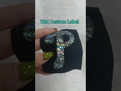 Hologram Embossed Logo TPU Patches Custom high frequeny label