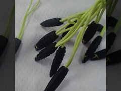 Fluorescent Green Rope Eye Catching Rubber Zipper Puller For Outdoor Sportswear