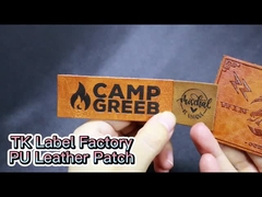 PU Embossed / Metal Leather Patch Label Customized For Clothes Garment