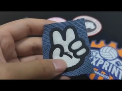 Eco - Friendly Silicone Ironing On Garment Heat Badge Rubber Patches