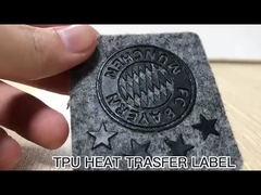 Custom High Quality TPU Label Washable 3D Heat Transfer Badge on Garment