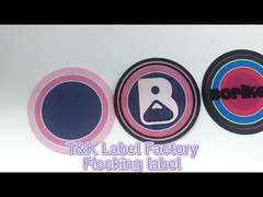 3D Flocking Badge Custom iron/sew on cloth patches for Garment Patch embossed  logo