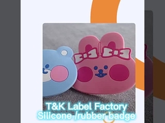 Heat Transfer Customized 3D PVC Silicone Rubber Labels Washable Badge