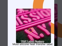 3D Molded Silicone Heat Transfer Labels Embossing Printing Technics