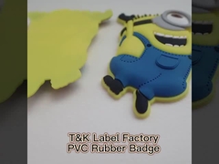 Customized 3D Silicone Heat Transfer Clothing Labels With Silver Shinny Color