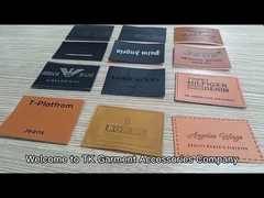 Custom Personalized embossed Logo Jeans Genuine Leather Patch/Leather Label For Garment