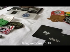 Eco Friendly Custom Woven Silk Screen Printing Patches With Silicone Logo