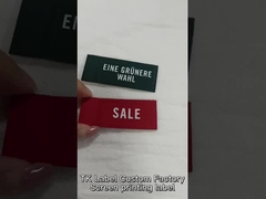 Customized Brand Logo Clothing Label Screen Printing Logo Woven Label for Clothing