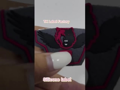 Custom T Shirt Silicone Label Washable 3D Soft Silicone Logo Heat Transfer Silicone Badge