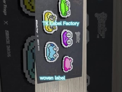 Custom Woven Clothing Labels Fabric Embroidered Patches Washable Feature