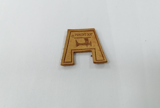 Sew On Clothing Genuine Leather Patches Embossed Logo For Garment