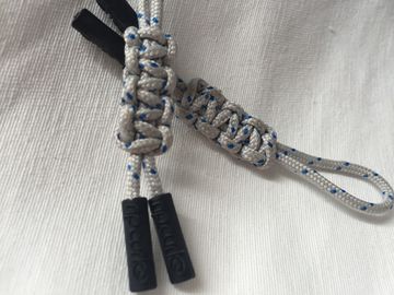 Customized Handmade Paracord Zipper Pull 3 Colors TPU Injection
