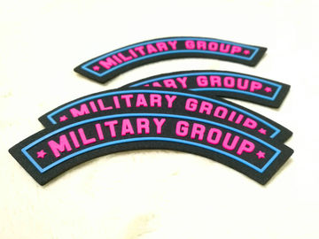 Colorful Rubber Clothing Labels , Personalized Military Patches For Tactical Hat