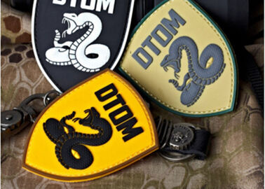 Embossed Logo Colored Custom Clothing Patches Rubber Badge Garment Accessories
