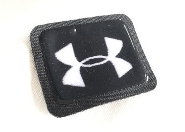 Eco - Friendly 3D Rubber Patches Sofe Rubber Tags Labels On Woven Patch