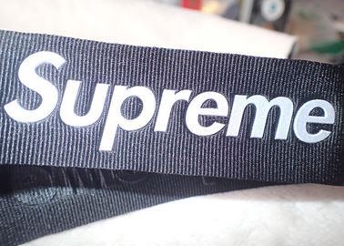 Supreme 3D High frequency 3M reflective  logo on 3.2cm nylon tape for hats logo