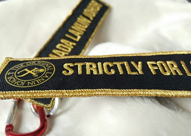 2.5cm 3D Gold Embroidery Logo Keychains