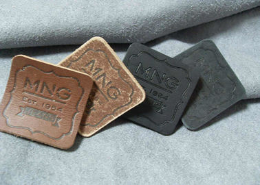 High Quality Custom Logo Embossed Real Leather Labels Patches for Jeans and Bags