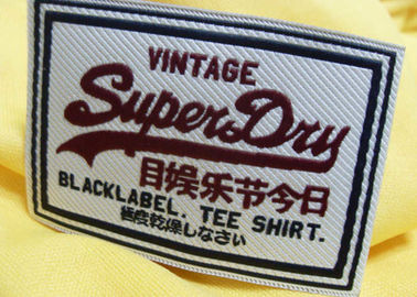 Black Embroidered Back Neck Main Label Leather Jacket Badges For Garment