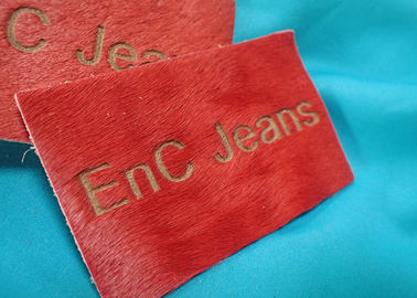 Personalized Metal Logo Genuine Embossed Leather Labels And Tags For Clothes