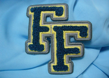 Eco-Friendly Towel Felt Custom Sew On Embroidered Patches / Garment Accessories