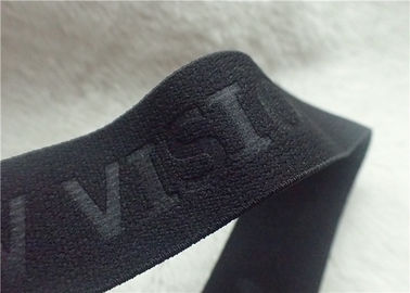 High Frequency Jacquard Elastic Band Embossed Customized Logo For Garment