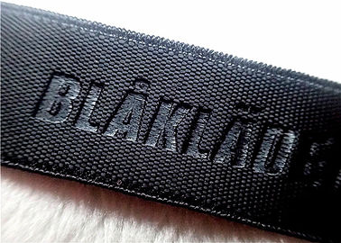 High Frequency Jacquard Elastic Band Embossed Customized Logo For Garment