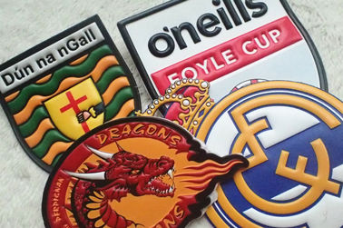 Custom Colorful PVC Patches  ,  Embossed  And Screen Printing Garments Logo