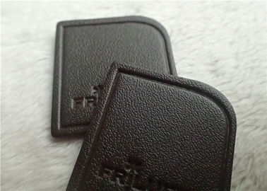 Nigger - Brown Veined Embossed Leather Patches High Frequency Brand Logo Sewing On Garment