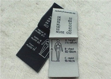 Double Brocade Woven Labels Mid Fold With Size Details Introducing For Garment