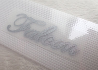 Customization Of Font And Color Heat Transfer Clothing Labels / Silicon Heat Press Tags