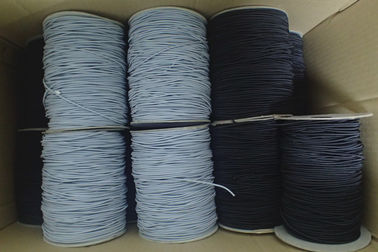 Colorful 2.5MM Round Elastic Cord , Screen Printing Logo On Elastic Rope