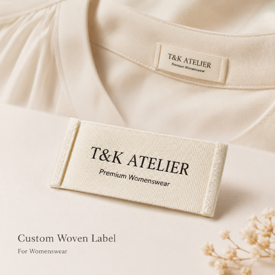 Custom Woven Clothing Labels for Womenswear Fashion Brands and Garments