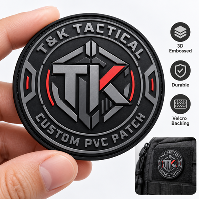 Custom 3D PVC Velcro Patches with Raised Logo for Backpacks Bags and Gear