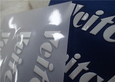 0.6mm Thickness Good Hand Feel Silicon Heat Transfer Labels Shinny White Surface