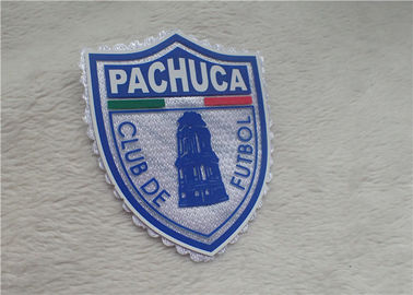Three Dimensional Silicon Custom Clothing Patches , Multi - Color Tatami Flocking Heat Transfer Label