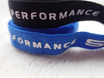 Professional Polyester Elastic  Cloth Band With Printing Silicone Logo