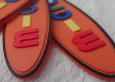 Non - Toxic Oval Creative Rubber Logo Patches For Garments / Children Bags