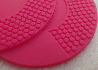 Rose Red Soft PVC Patches For Face Washing Instrument / Soft Silicone Patch