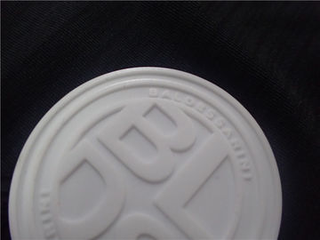 Custom Rubber Logo Patches / Round Silicone Badge For Garment Or Bags