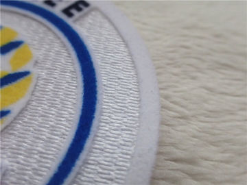 Fashion Custom Clothing Patches Football Federation Washable Tatami Flocking Label For Garment