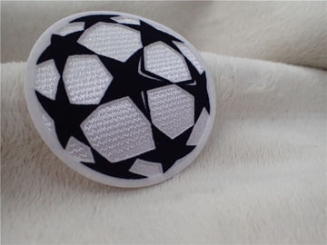 Ball Shape Iron On Decorative Patches Hand In Hand Star Tatami Flocking Logo Sewing On Garment